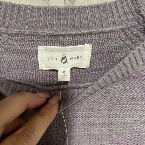 Lou & Grey Purple Pullover Sweater with Wool & Alpaca - Picture 6 of 10